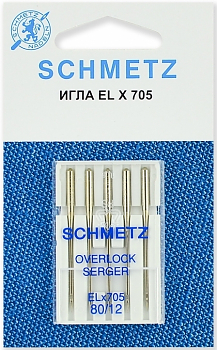 Иглы для швейных машин Schmetz №80 оверлочные