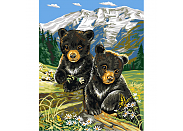 Канва/ткань с рисунком Grafitec 10.509 "Медвежата весной"